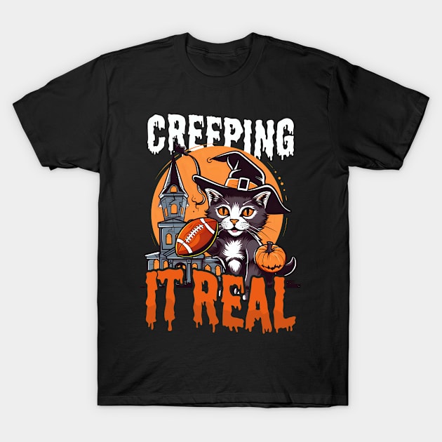 Football Halloween Shirt | Creeping It Real T-Shirt by Gawkclothing